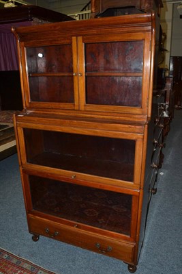 Lot 1524 - A walnut Globe Wernicke style bookcase