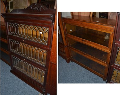 Lot 1525 - Two glazed Globe Wernicke style bookcases