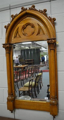 Lot 1545 - Gothic Victorian mirror