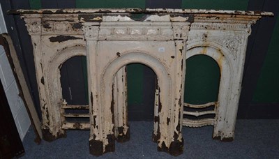 Lot 1556 - Three Victorian cast iron fire inserts