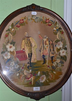 Lot 1600 - A George III oval panel depicting two figures