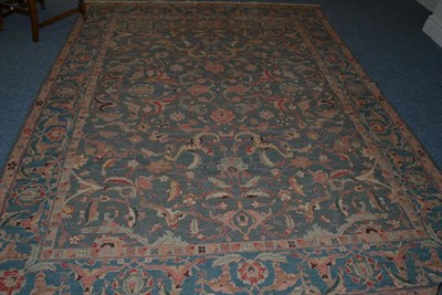 Lot 1610 - Soumikh carpet of Ziegler Mahal design, the mint green field with an allover design of...