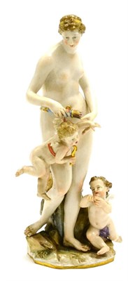 Lot 160 - A 19th century Meissen figural group, 22cm