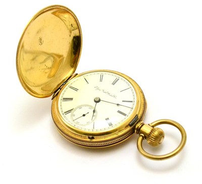 Lot 205 - A gold plated pocket watch, signed Elgin National Watch Co, 1887, lever movement signed and...