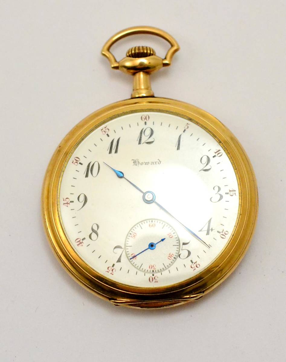 Lot 208 - A gold plated pocket watch, signed E.Howard Watch Co, Boston, circa 1910, lever movement signed and