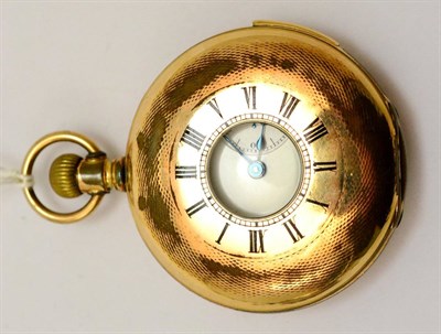 Lot 248 - A gold plated quarter repeating pocket watch, circa 1900, lever movement, two hammers repeating...