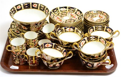 Lot 312 - A group of Royal Crown Derby Imari wares including coffee cans and saucers, tea cups and...