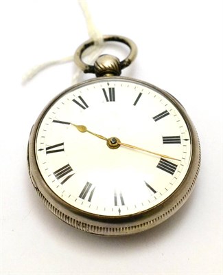 Lot 336 - A silver open faced rack lever pocket watch, signed Willm Moon, No.4 Holborn Bars, London,...