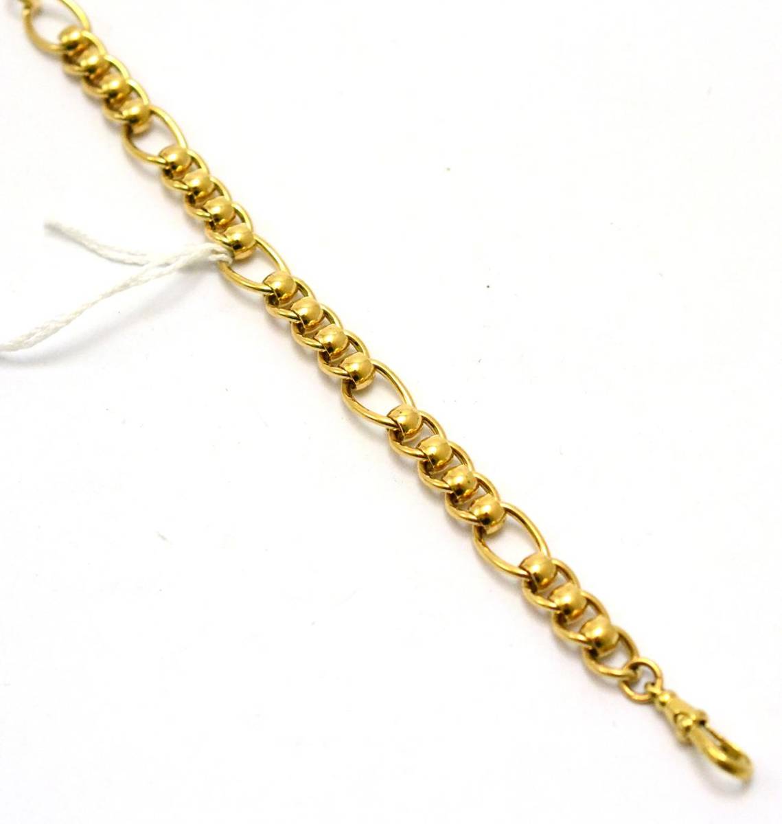Lot 343 - A 9ct gold rollerball bracelet, length 19cm