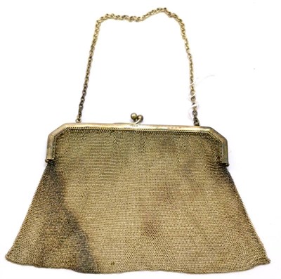 Lot 396 - Silver mesh purse