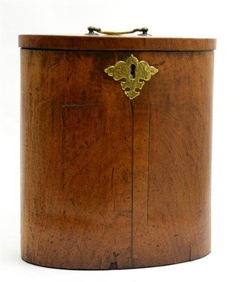 Lot 449 - An 18th century oval mahogany decanter box