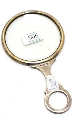 Lot 505 - A silver magnifying glass