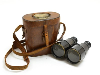 Lot 508 - A presentation set of Ross binoculars, original leather case (presented subsequent to a marine...