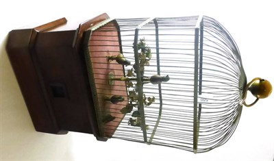 Lot 586 - A 19th century coin operated bird cage automaton