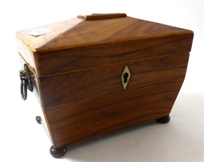 Lot 597 - A Regency walnut two division caddy