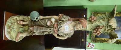 Lot 600 - A Royal Dux figure ";Water Carrier"; (a.f.), height 80cm