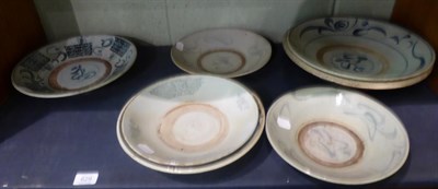 Lot 629 - Seven various Chinese provincial porcelain dishes, 18th/19th century, with underglaze blue...