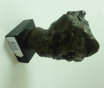 Lot 632 - A bronze bust, in the manner of Epstein, signed in the cast W R 2/10, on a black plinth base, 15cm