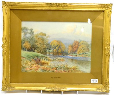Lot 1016 - William Woodhouse (1857-1937) ";Near Bolton Abbey";, signed, watercolour, 27cm by 36.5cm