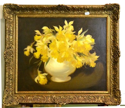 Lot 1022 - Stuart Park (1862-1933) ";Daffodils";, signed, oil on canvas, 49cm by 59.5cm  Provenance: G.M....
