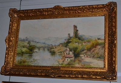Lot 1084 - Maurice Levis (1860-1940) A ruin in a landscape, signed, oil on canvas, 34cm by 63cm  Provenance: E