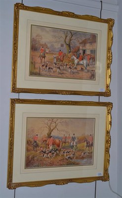 Lot 1085 - H. Murray (19th/20th century) ";The Meet";; ";The End of the Day";, signed, watercolour...