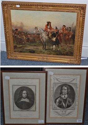 Lot 1096 - Robert Alexander Hillingford (1828-1904) Battle scene, signed, oil on canvas, together with two...