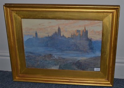 Lot 1103 - Henry Charles Brewer RI (1866-1950) ";Segovia"; signed and dated 1906, pencil and watercolour...