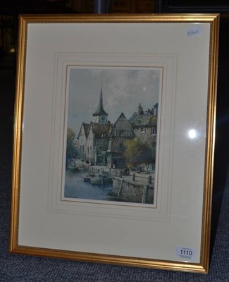 Lot 1110 - Noel Harry Leaver ARCA (1889 - 1951) View in Holland, signed, pencil and watercolour, 26cm by 18cm