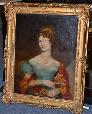 Lot 1128 - Follower of Sir William Beechey (19th century) A head and shoulders portrait of an elegant lady...