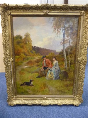 Lot 1104A - Henry John Yeend King RBA, VPRI,ROI, (1855-1924)  "The Proposal", signed, oil on canvas, 86cm...