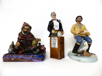 Lot 32 - * A Royal Doulton figure, ";The Potter";, HN1493, 19cm high; ";The Auctioneer";, HN2988, 23cm high