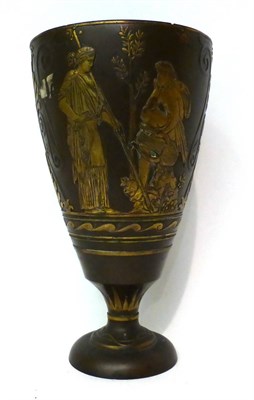 Lot 209 - * A Henry Cahieux bronze vase of classical form, the base stamped, height 30cm