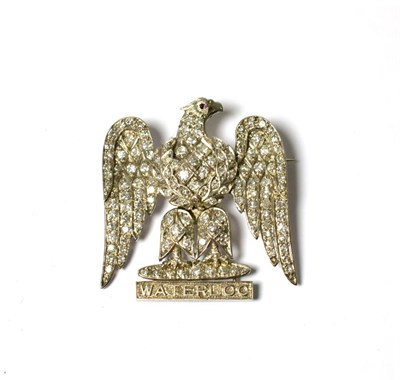 Lot 280 - A "sweetheart" brooch to the Royal Scots Greys, worked as a French Eagle over the legend...