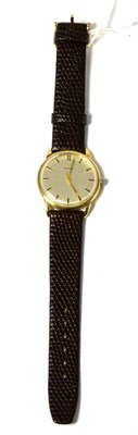 Lot 287 - A 9ct gold centre seconds wristwatch, signed Omega, 1964, (calibre 600) lever movement signed...