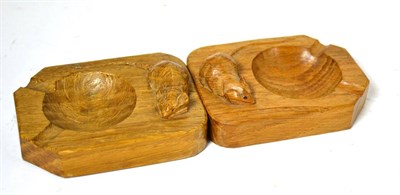 Lot 310 - Two Mouseman ashtrays