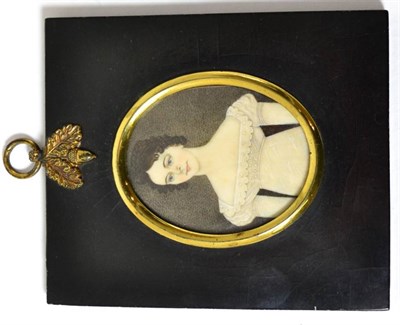 Lot 315 - A Georgian miniature portrait of Gertrude Tobin, circa 1810