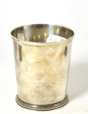 Lot 323 - George III silver tumbler of plain form