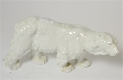 Lot 327 - ^ A Meissen figure of a prowling polar bear, 24cm