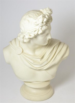 Lot 336 - A parian Classical bust, after Deldech, the base stamped1881, 36cm high