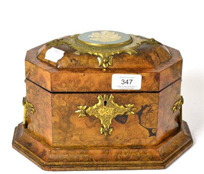 Lot 347 - A Victorian burr walnut tea caddy