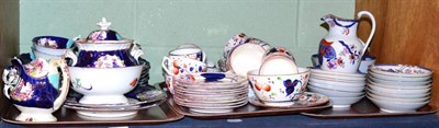 Lot 516 - A 19th century Gaudy Welsh tea service, a Copeland & Garrett floral decorated tea set, and a...