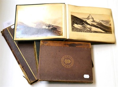 Lot 522 - Three albums and a folio of 19th century photographs, mainly albumen, including interesting...