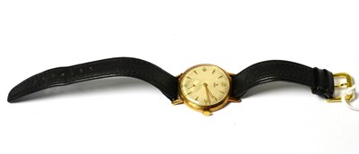 Lot 541 - A 9ct gold wristwatch, signed Tudor, 1956, lever movement signed, engine turned silvered dial...