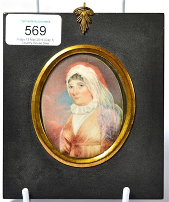 Lot 569 - Attributed to Thomas Peat (late 18th / early 19th century), portrait of a woman, head and...