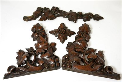 Lot 702 - A group of four 18th century carved wooden furniture elements