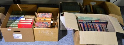 Lot 725 - A quantity of books including leather bound, literature, children's, etc. in five boxes