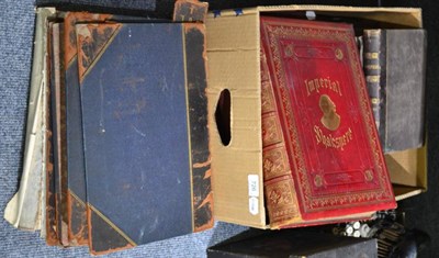 Lot 726 - + A box of books including two Volumes, 'The Works of Shakespeare', Imperial Edition, with...