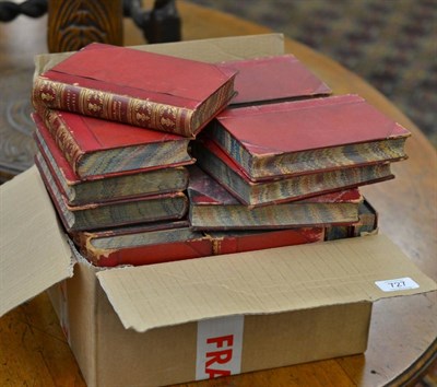 Lot 727 - Thirty leather bound Waverley novels with illustrations