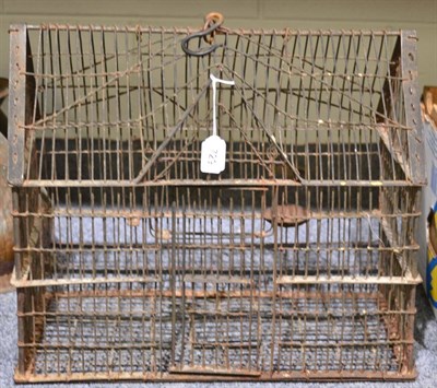 Lot 729 - A wire bird cage, 46cm wide